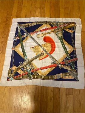 Vintage Silk Napoleonic Military Regalia Scarf
